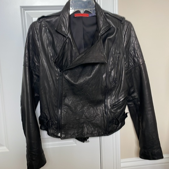 Alice and Olivia Leather Moto Jacket - Picture 12 of 13
